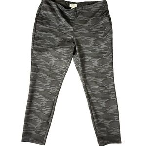 RACHAEL ZOE Grey Black‎ Camouflage Heavyweight Knit Skinny Pants Size XL